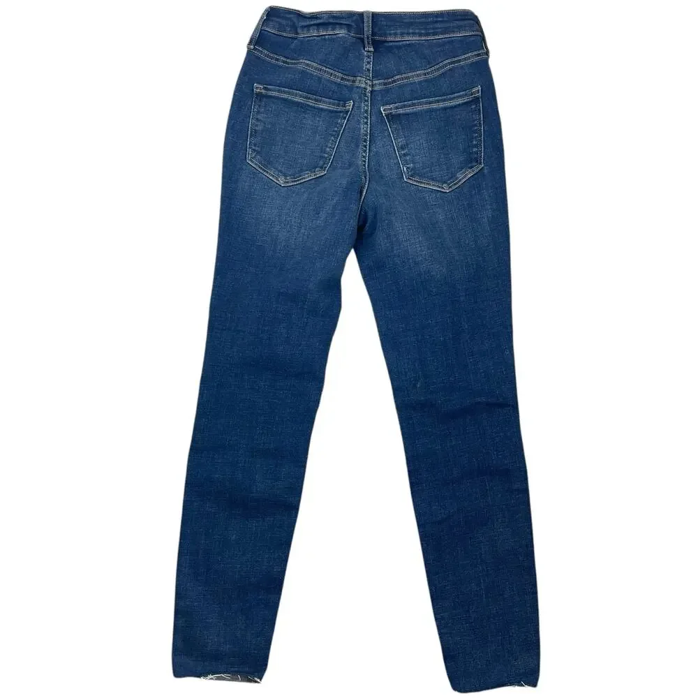 Old Navy Rockstar High Rise Super Skinny Jeans Distressed Size 0